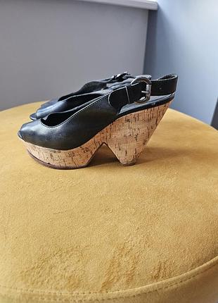 Босоножки на пробковой танкетке michael kors