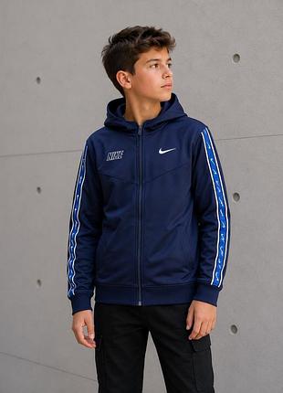 Nike зіпка / кофта з капюшоном синя l / 146–158 см / 12–13 років