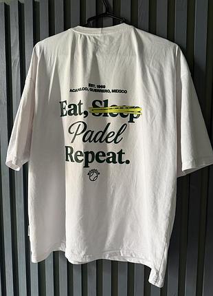 Футболка падел eat sleep padel repeat
