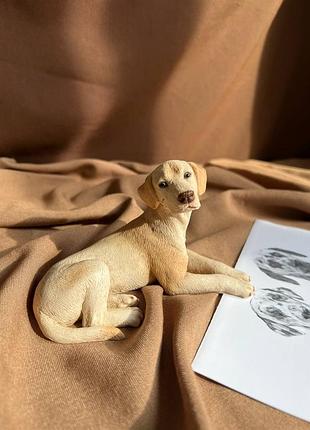🐕 вінтажна статуетка labrador retriever — castagna, italy, 1988
