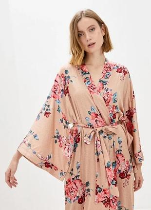 Ексклюзивний жіночий халат rose🌷бренд mark& spencer розмір s/m женский длинный халат