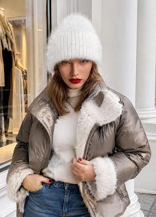 Нова біла стокова шапочка alessia massimo