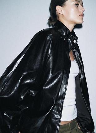 Zara куртка вітровка нова шкіряна