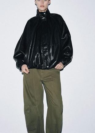Zara куртка вітровка нова шкіряна