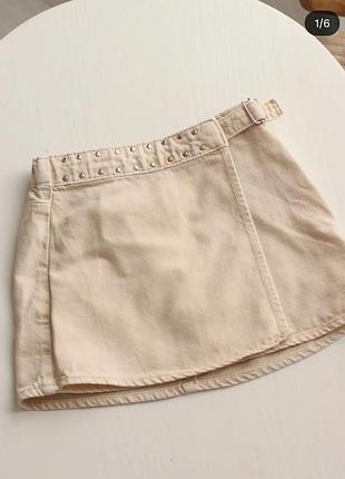 Коротка котонова спідниця zara для дівчат