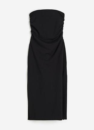 Классическое черное платье миди h&m