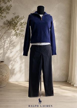 Светр пуловер  гольф блискавка polo ralph lauren вовна  🐑 синій ,m-s,38