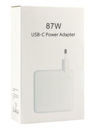 Сетевое зарядное устройство for mac usb-c pd87w no logo мята упаковка белый