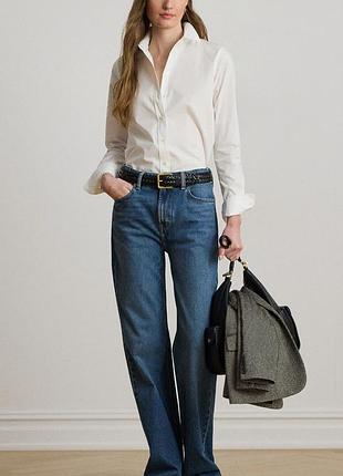 Белая женская рубашка рубашка блуза блузка премиального бренда lauren ralph lauren, р.l оригинал