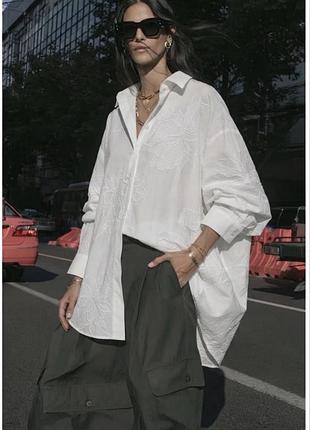 Сорочка оверсайз довга burberry