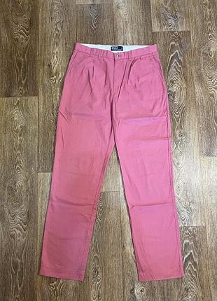 Рідкісні вінтажні штани чиноси polo ralph lauren classic polo chino рожеві 90s