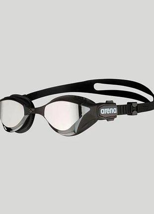 Плавающие очки arena cobra core swipe mr, черно-серебристые, уни osfm 002508-555 (орригинал)