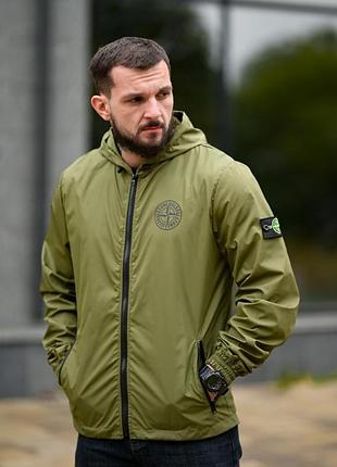 Ветровка карман stone island oliva 4 пп8000
