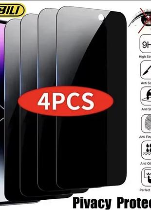 Антишпионское защитное стекло для iphone 15 pro max