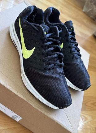 Кросівки для бігу nike downshifter 7 black neon (оригінал)