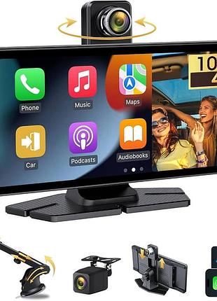 Екран vtopek carplay з відеореєстратором 4k бездротовий екран apple carplay android auto з hd ips 10,26-дюймовим сенсорним екраном