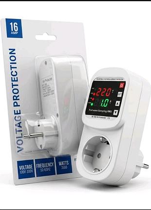 Захисне реле напруги в розетку voltage protection 3500w 220v.