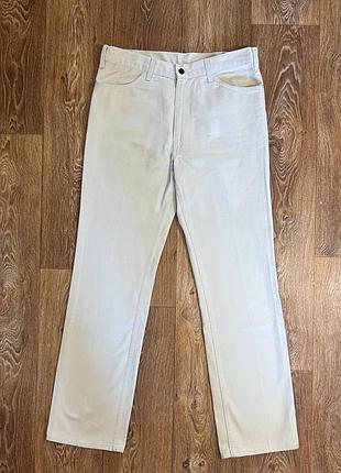 Рідкісні вінтажні штани levi's sta-prest white tab cream beige vintage 90s made in italy