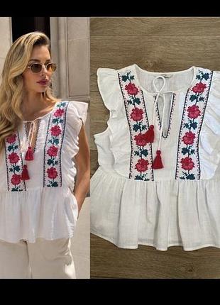 Блуза вишиванка з натуральної тканини