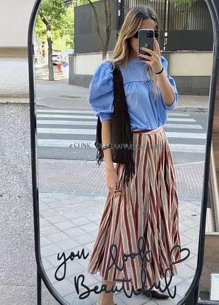 Пишна спідниця в смужку zara