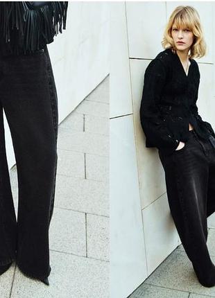 Джинси барел h&m чорні, розмір 38