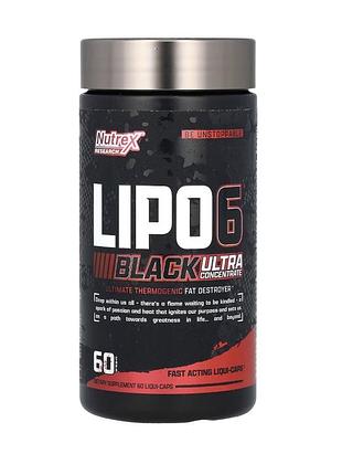 Lipo-6 black ультраконцертрат,60 чорних капсул