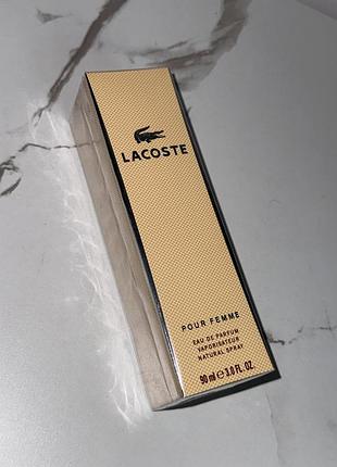 Жіночі парфуми 💎lacoste pour femme💎духи шлейфові 90 мл лакосте