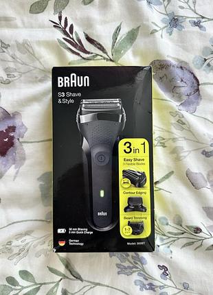 Електробритва braun series 3 shave&style 300bt, чорна