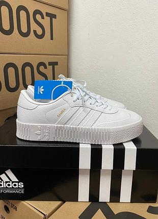 Кроссовки аdidas samba white / адидас самба белые 36 37 38 39 40