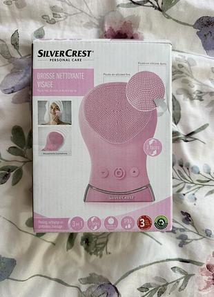 Акумуляторна щіточка для очищення обличчя рожевий silver crest