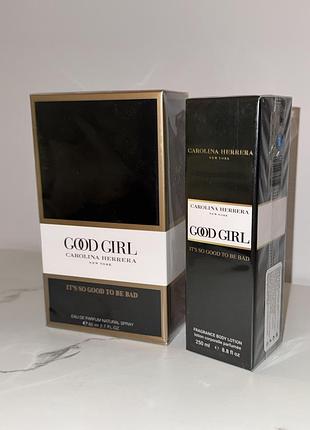 Набір парфумований ✨carolina herrera good girl✨парфуми 80 мл туфелька+крем для тіла