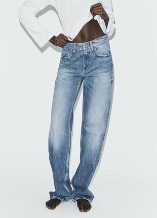 Джинст zara wide leg straight