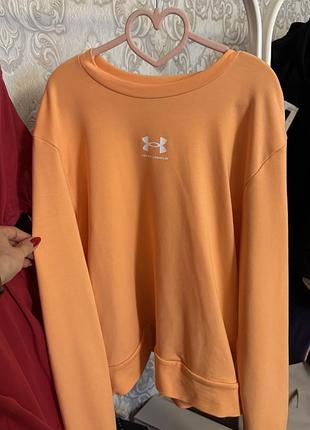 Кофта світшот under armour помаранчева xs(краще на s)