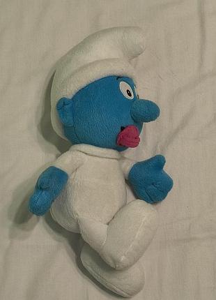 Vintage 2010  - play-by-play the  baby smurfs - м'яка плюшева вінтажна іграшка -  малюк смурфик - 37 см