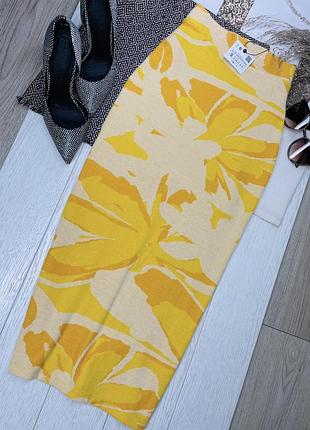 Нова в’язана спідниця zara s міді спідниця олівець різнокольорова спідниця по фігурі спідниця зара