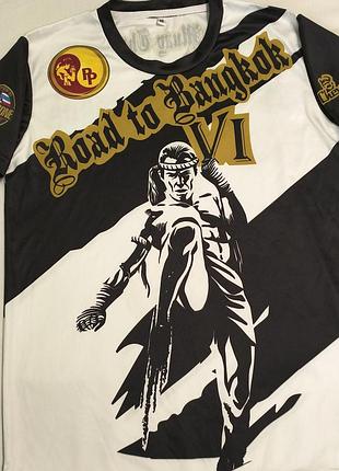 Road to bangkok v1 - турнирная спортивная футболка - тайский бокс муай-тай - xs