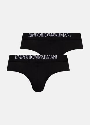 Чоловічі труси бріфи emporio armani xl білизна чорні еа7 набір фірмові армані сліпи