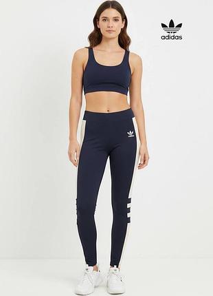 Оригинальные лосины adidas размер xs высокие спортивные леггинсы адидас черные тайтсы с высокой талией посадкой для бега зала фитнеса тренировок хс а1