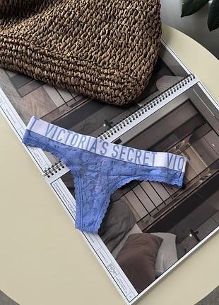 Жіночі трусики стрінги victoria’s secret блакитні трусики victoria’s secret
