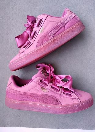 Кожаные женские кроссовки кеды puma suede.