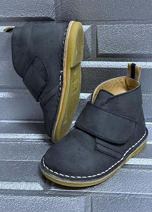 Черевики кросівки дезерти дитячі 22 розмір (14 см устілька) russell & bromley сині натуральна шкіра нубук демісезон дитяче взуття для хлопчика хлопця