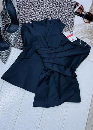 Нова атласна блуза m l h&m вечірня блуза корсет корсетна блуза з бантом чорна блузка з відкритими плечима