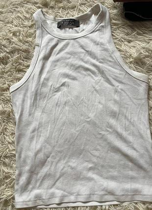 Біла базова майка-рубчик primark  бренд: primark  розмір: m (eur 40-42 / uk 12-14)  колір: білий