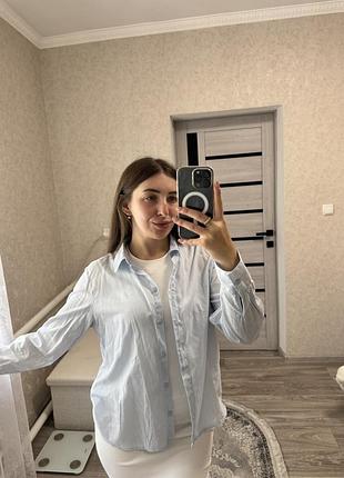 Блакитна сорочка h&m