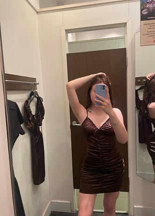 Сукня жіноча, h&m, одягнута лише в примірочній магазину, коричнева, розмір м
