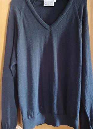 Унисекс шерстяной пуловер balmoral knitwear, темно-синий, р. 14 (48)