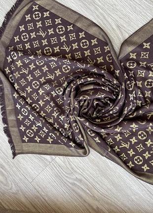 Вінтажний louis vuitton monogram палантин, коричневий