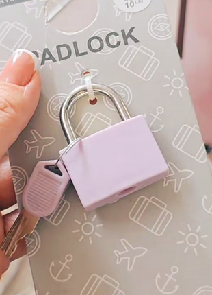 Замок навесной «padlock» для чемодана, с ключиком, новый