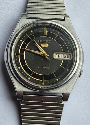 Годинник вінтажний чоловічий наручний годинник seiko 5 automatic (ймовірно, серії 7009 або подібної референції 1970–1980-х років)