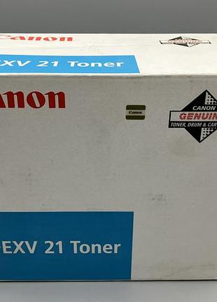 Тонер canon c-exv21 cyan / blue оригінал новий запакований